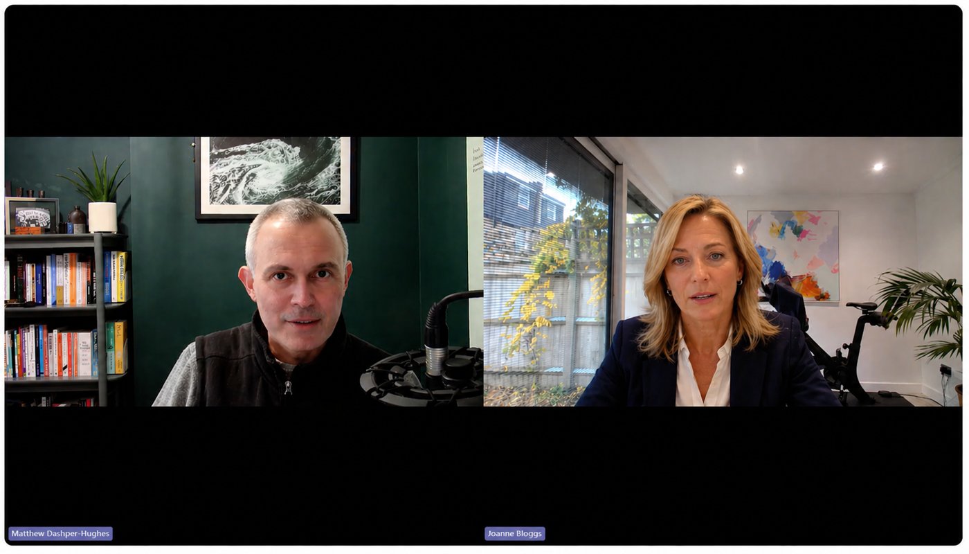 Video Discovery Call with Coach. Note: the identity of the potential coachee has been anonymised with AI imagery